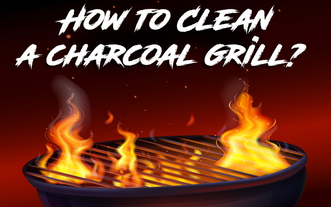 A coal grill is fired and ready to cook food
